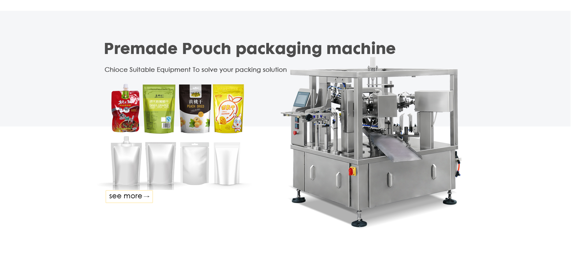 Premade Pouch Packaging Machine